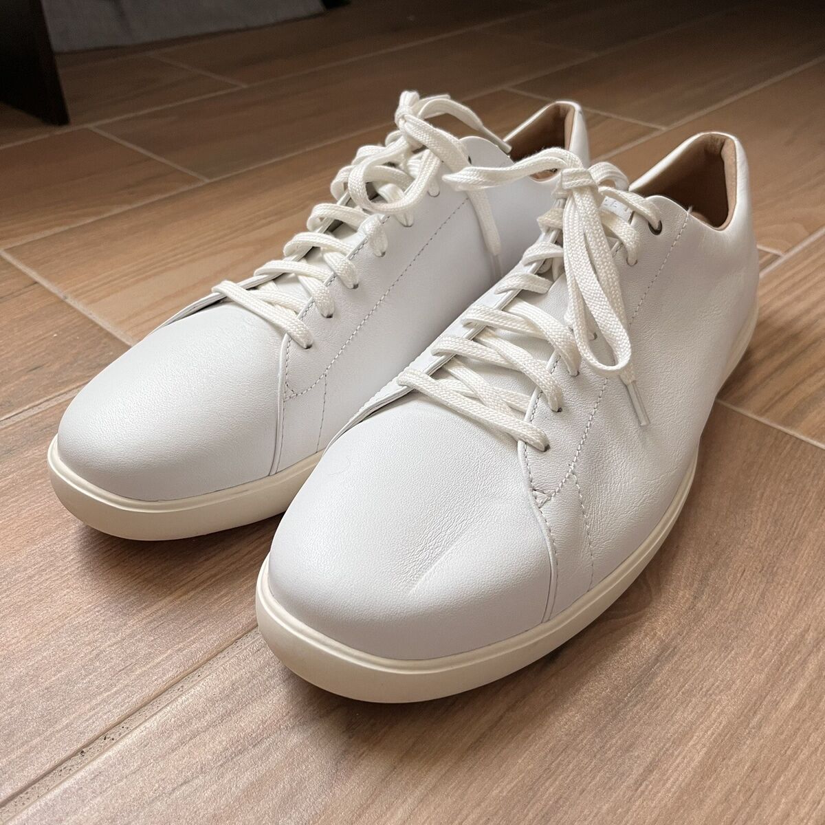 Cole Haan white leather sneakers